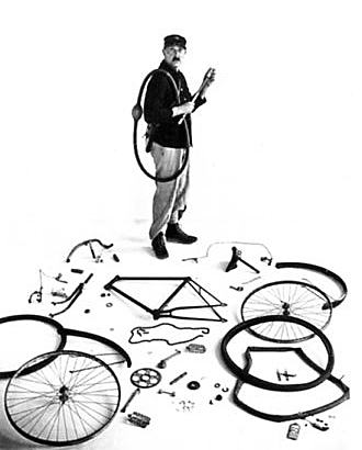 Jaques Tati photographed by Doisneau in Paris Vogue studios, 1949